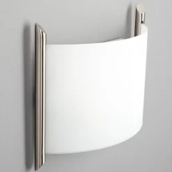 Gang|Pendellamper ^ Lindby væglampe Filippa, 31 cm, nikkel, glas, E27