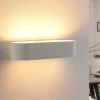 Lindby Gang|Væglamper > væglampe Fioni, hvid, gips, G9, 6,5 cm, kan males