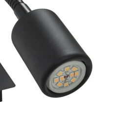 Lindby Væglamper|Væglamper > væglampe Florens, sort, LED-læselampe, 23,5 cm