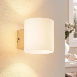 Lindby Gang|Pendellamper > væglampe Gerrit, hvid, glas, 10 cm høj, op/ned, G9