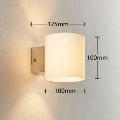 Lindby Gang|Pendellamper > væglampe Gerrit, hvid, glas, 10 cm høj, op/ned, G9