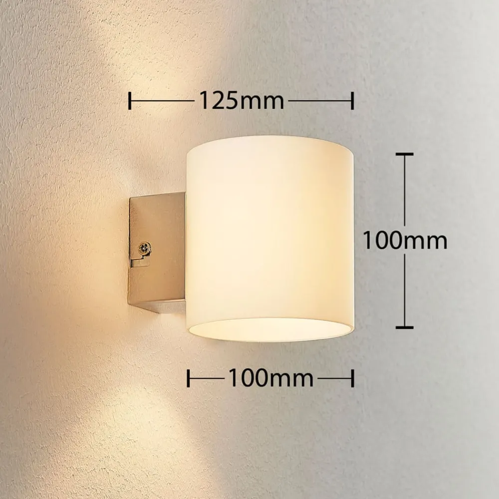 Lindby Gang|Pendellamper > væglampe Gerrit, hvid, glas, 10 cm høj, op/ned, G9
