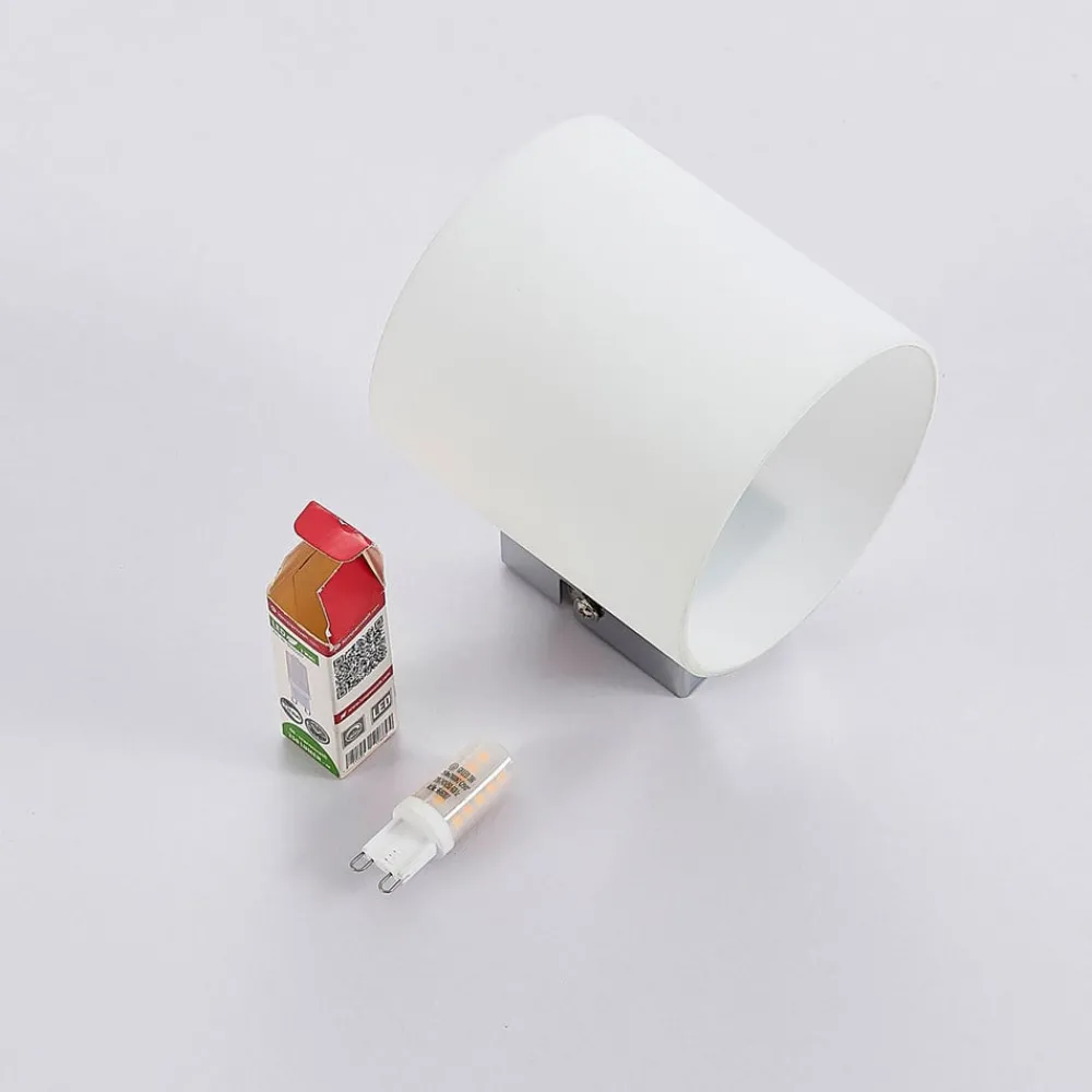 Lindby Gang|Pendellamper > væglampe Gerrit, hvid, glas, 10 cm høj, op/ned, G9