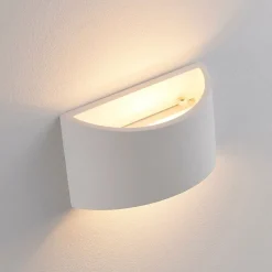 Lindby Gang|Pendellamper > væglampe Heiko, 20 cm, sæt med 2, op/ned, gips, hvid
