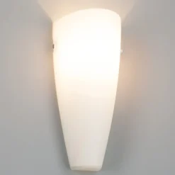 Lindby Gang|Pendellamper > væglampe Hermine, hvid, glas, højde 30 cm, E27