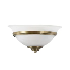Lindby Gang|Væglamper > væglampe Irimia, 31 cm, antik messing, glas