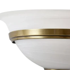 Lindby Gang|Væglamper > væglampe Irimia, 31 cm, antik messing, glas
