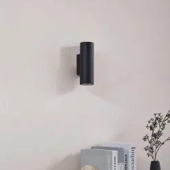 Lindby Gang|Væglamper > væglampe Joffrey, 18 cm, sort, op/ned, GU10