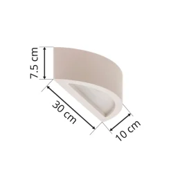 Lindby Væglamper|Væglamper > væglampe Konstantin, bredde 30 cm, hvid, gips, E14