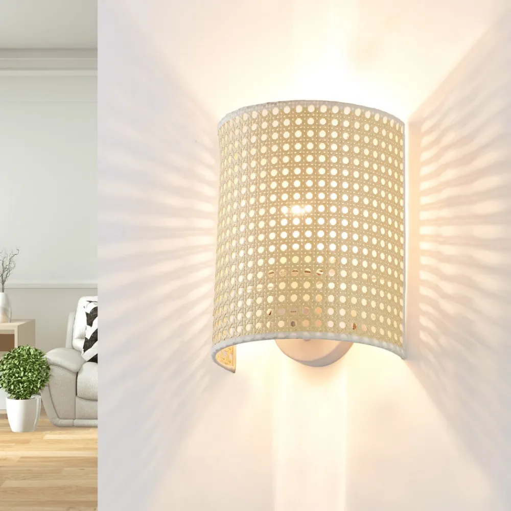 Lindby Gang|Pendellamper > væglampe Lautaro, bambus, 25 cm høj, E27