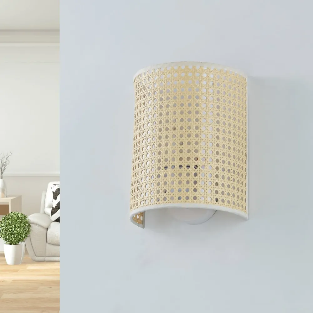 Lindby Gang|Pendellamper > væglampe Lautaro, bambus, 25 cm høj, E27