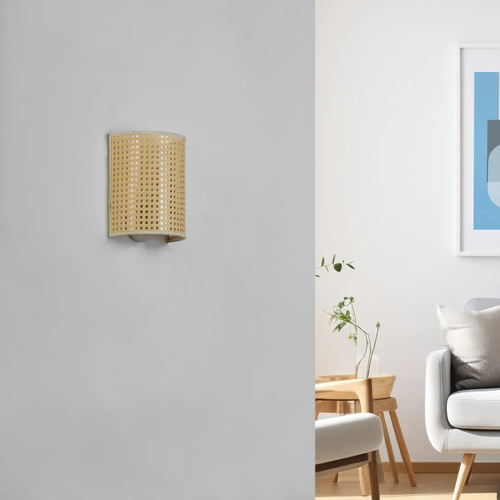Lindby Gang|Pendellamper > væglampe Lautaro, bambus, 25 cm høj, E27