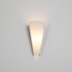 Lindby Væglamper|Væglamper > væglampe Magnus, hvid, glas, højde 31 cm, E14