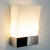 Væglamper|Væglamper ^ Lindby væglampe Malthe, højde 27 cm, krom, glas, metal