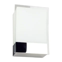 Væglamper|Væglamper ^ Lindby væglampe Malthe, højde 27 cm, krom, glas, metal