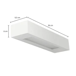 Lindby Gang|Pendellamper > væglampe Matteo, hvid, gips, 36 cm, E14, kan males