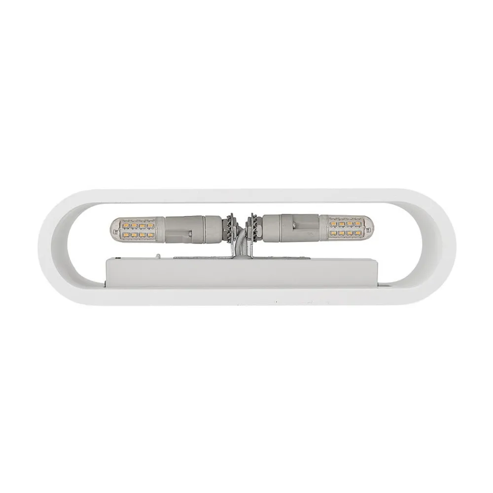 Lindby Væglamper|Væglamper > væglampe Mavora, afrundet, 25 cm, hvid, gips, G9