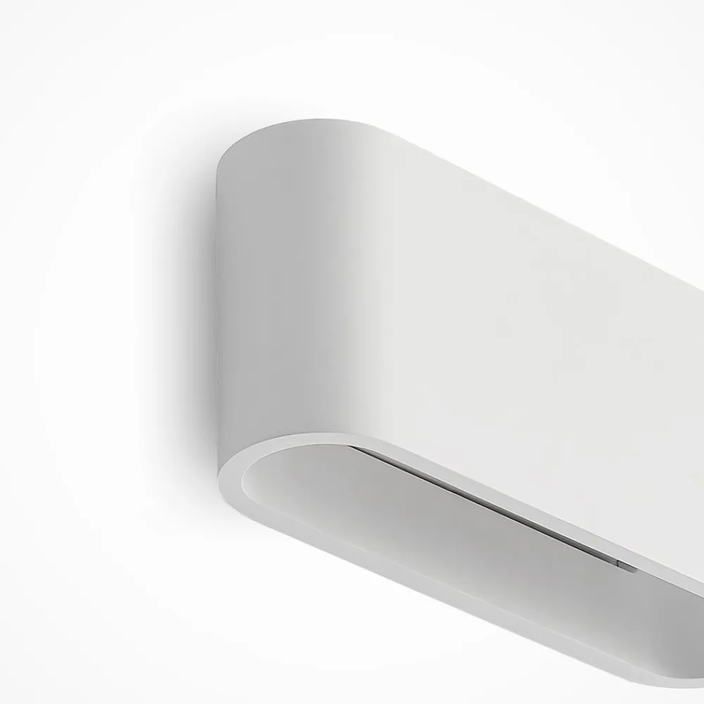 Lindby Væglamper|Væglamper > væglampe Mavora, afrundet, 25 cm, hvid, gips, G9