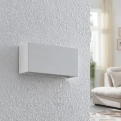 Lindby Gang|Pendellamper > væglampe Mavora, kantet, 25 cm, hvid, gips, G9