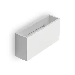 Lindby Gang|Pendellamper > væglampe Mavora, kantet, 25 cm, hvid, gips, G9