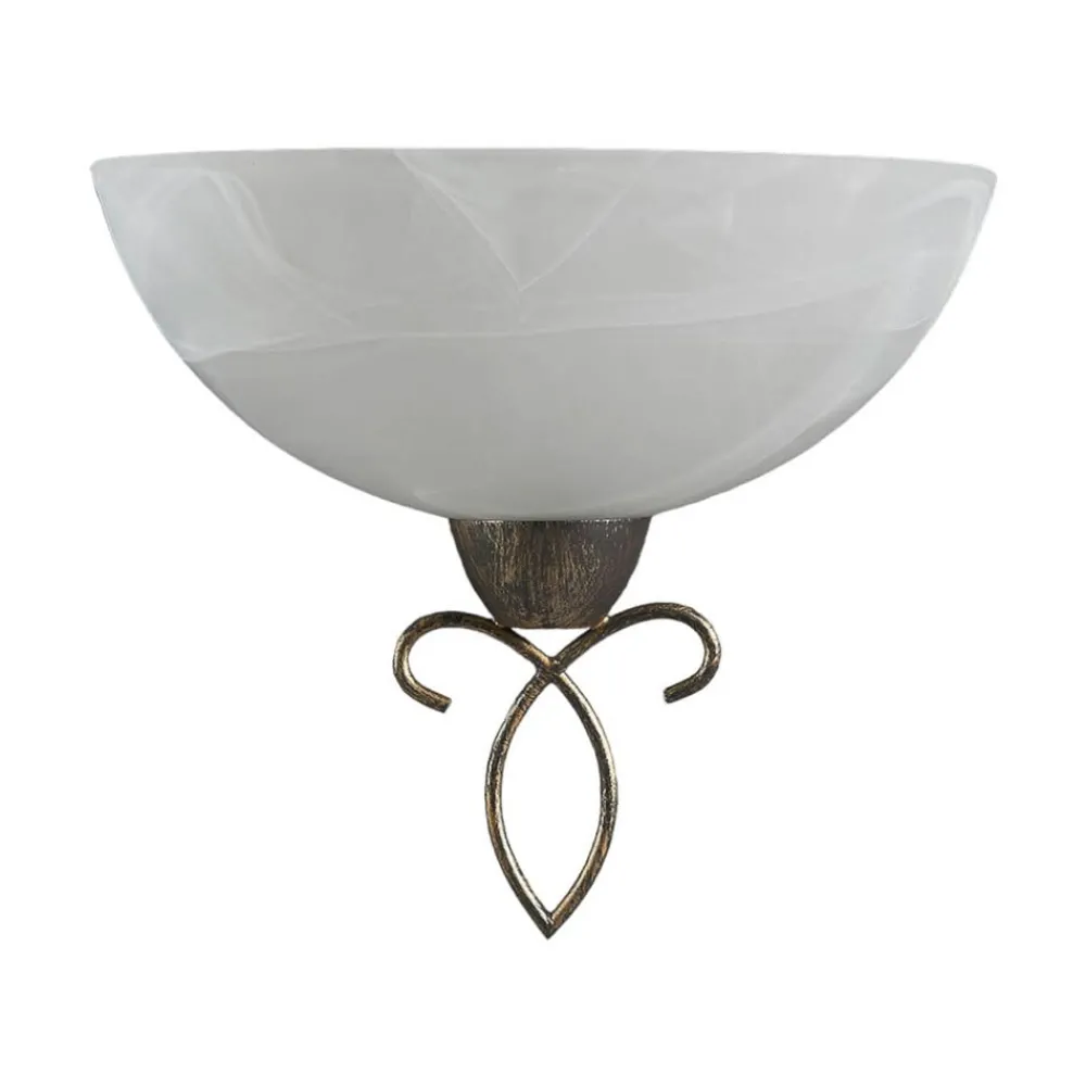 Lindby Gang|Pendellamper > væglampe Mohija, 25 cm, sort/guld, glas, E27