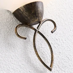 Lindby Gang|Pendellamper > væglampe Mohija, 25 cm, sort/guld, glas, E27