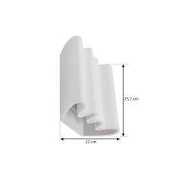 Lindby Væglamper|Væglamper > væglampe Novali, hvid, gips, op/ned, 26 cm, G9