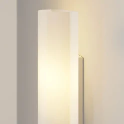 Gang|Pendellamper ^ Lindby væglampe Ophelia, højde 39 cm, hvid, glas