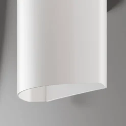 Gang|Pendellamper ^ Lindby væglampe Ophelia, højde 39 cm, hvid, glas