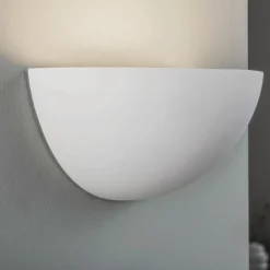 Lindby Gang|Pendellamper > væglampe Pascali, højde 13 cm, hvid, gips