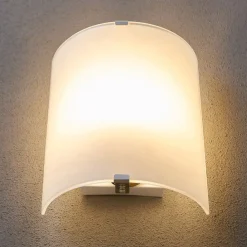Gang|Pendellamper ^ Lindby væglampe Phil, hvid, glashøjde 21 cm, sæt med 2 stk