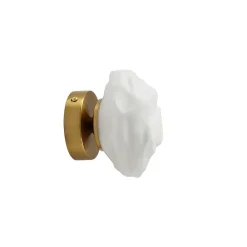 Lindby Væglamper|Væglamper > væglampe Piatra, opal/messing, glas, Ø 16 cm, G9