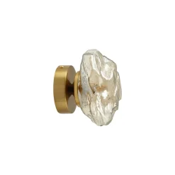 Lindby Væglamper > væglampe Piatra, rav/messing, glas, Ø 16 cm, G9
