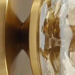 Lindby Væglamper > væglampe Piatra, rav/messing, glas, Ø 16 cm, G9