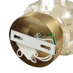 Lindby Væglamper > væglampe Piatra, rav/messing, glas, Ø 16 cm, G9