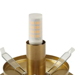 Lindby Væglamper > væglampe Piatra, rav/messing, glas, Ø 16 cm, G9