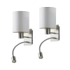 Væglamper|Væglamper ^ Lindby væglampe Shajan, sæt af 2, 29cm, E27, LED-læselampe