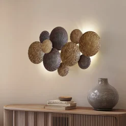 Lindby Gang|Væglamper > væglampe Soraya, guld/kobber, metal, 2 lyskilder, 51 cm