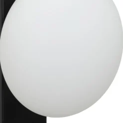 Lindby Væg- Og Spejllamper|Væglamper > væglampe Tavrik, sort/hvid, højde 30 cm, glas