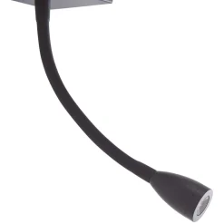 Lindby Væglamper > væglampe Thorid, sort, USB, LED-læselampe, G9