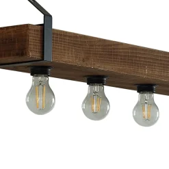 Væglamper ^ Lindby væglampe Vatana, træ, stik, USB-port, 80 cm