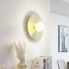 Væglamper|Væglamper ^ Lindby væglampe Zain, guld/hvid, glas, Ø 33 cm, G9