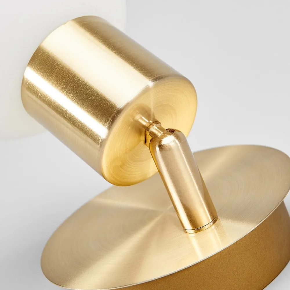 Lindby Gang|Pendellamper > vægspot Elaina, messingfarvet, glas, 14 cm høj, E14