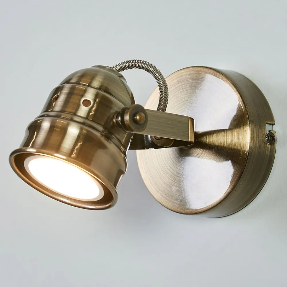 Lindby Pendellamper|Væglamper > vægspot Leonor, messing, metal, 1 lyskilde, 9,5 cm