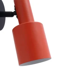 Lindby Væglamper|Spotlights > vægspot Ovelia, orange/sort, metal, E27