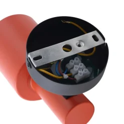 Lindby Væglamper|Spotlights > vægspot Ovelia, orange/sort, metal, E27