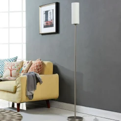 Lindby Gang|Gulvlamper > Vinsta gulvlampe, højde 153 cm, hvid, glas, metal