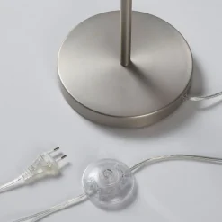 Lindby Gang|Gulvlamper > Vinsta gulvlampe, højde 153 cm, hvid, glas, metal