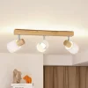 Lindby Gang|Loftlamper > Wanessa loftspot, 47 cm, 3 lyskilder, hvid, træ, E14