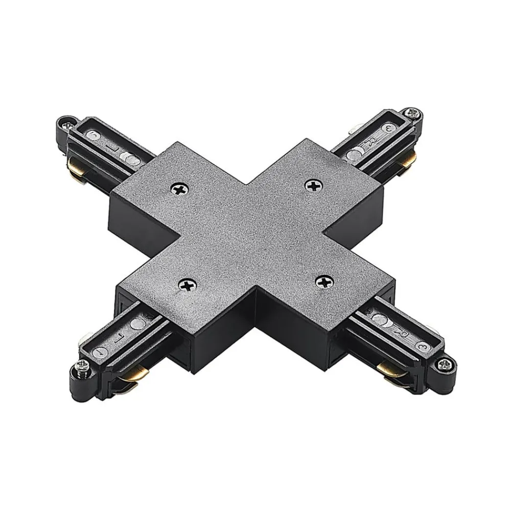 Skinnesystem ^ Lindby X-connector Linaro, sort, 1-faset system